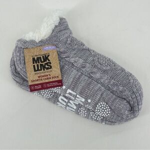 Muk Luks Pink Heather‎ Women's Shortie Cabin Sock Large/XL 8-10 Slippers